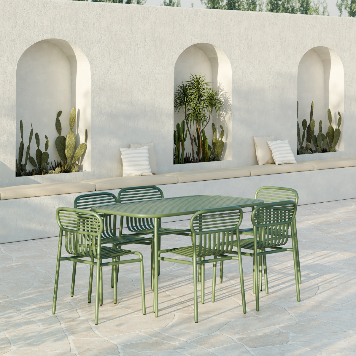 Clover Outdoor Dining Chair - Set of 2 - Green