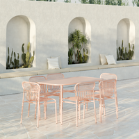 Clover Outdoor Dining Table - Pink Clay