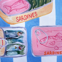 'Sardine Soiree' Tea Towel Set