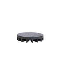 Black Round Travertine Trivet Stand 